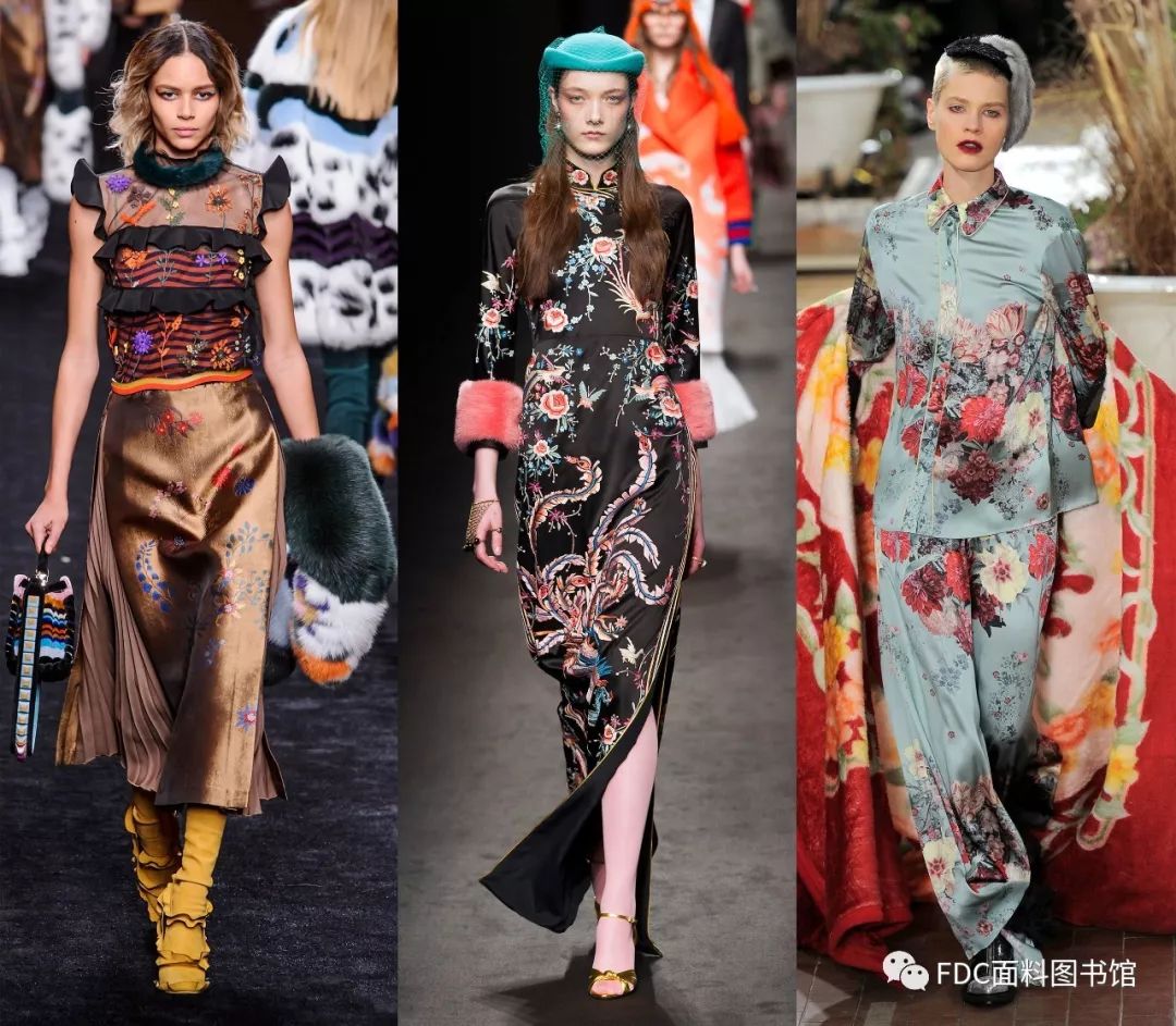 向世人展现西方人眼中的东方情调,中国传统图案和服装工艺开始被设计