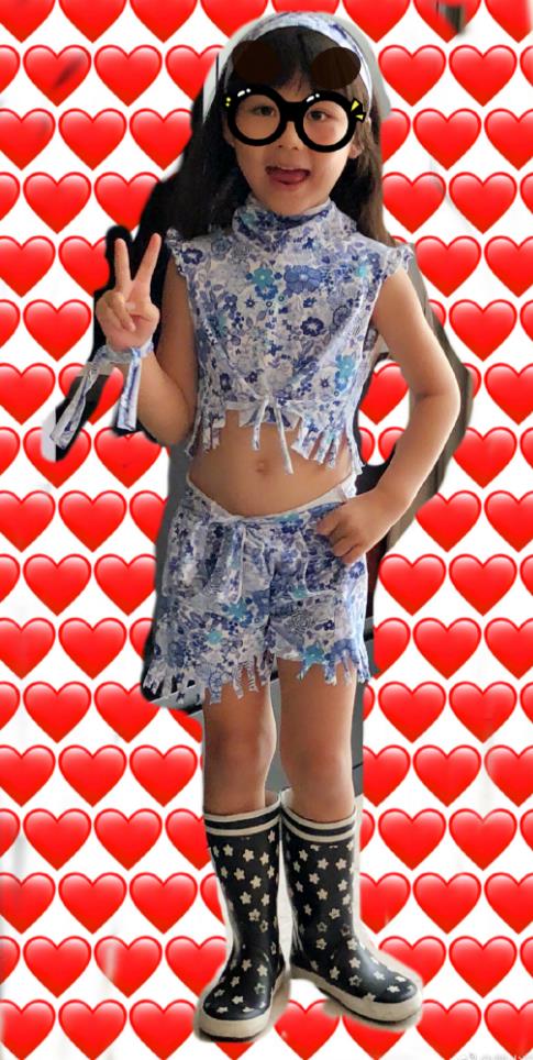 张晋晒蔡少芬为女儿缝制的衣服，网友：还是适合演戏