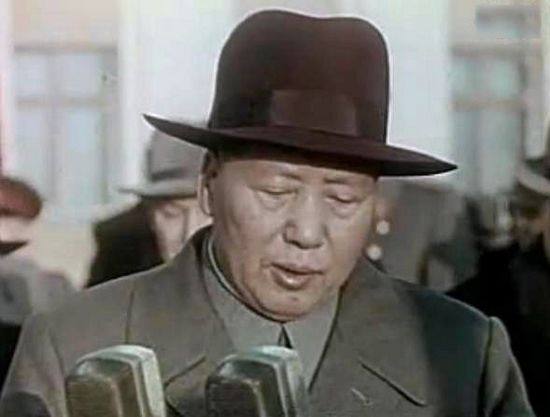 毛泽东访问苏联彩色旧照