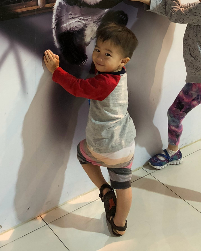 李小鹏儿子才2岁啊,站姿比奥莉还撩人,网友:深得李安琪大长腿的真传!