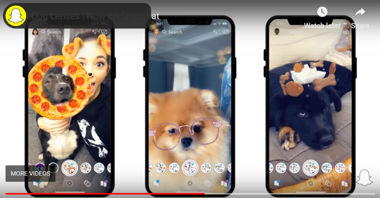 Snapchat上线狗脸专用镜头