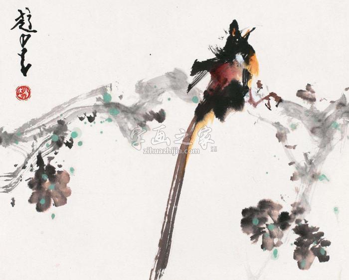 赵少昂鹊鸣图字画之家