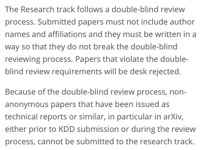 KDD 2019 投稿要求出炉:结果出炉前不得发表 arXiv ,鼓励公开研究代码和数据