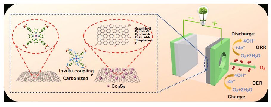 nml研究文章|硫/氮双掺石墨烯负载co9s8纳米粒子:高效