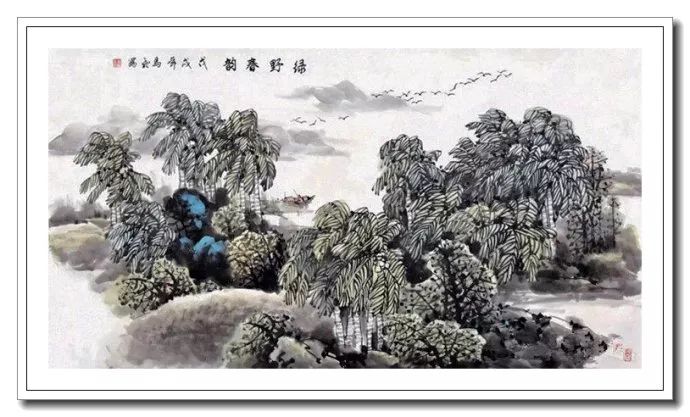 椰风海韵--马飞海南山水画