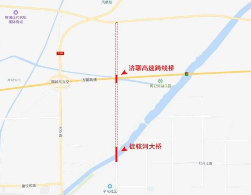 聊城"第一高桥"开工建设,预计2020年全线通车,中华路两侧的小区沾光啦