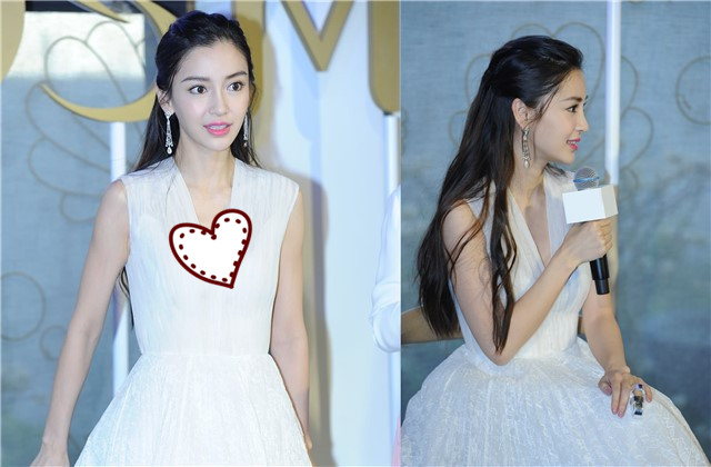 Baby穿白纱裙现身美如仙女，生图与精修图颜值无差距