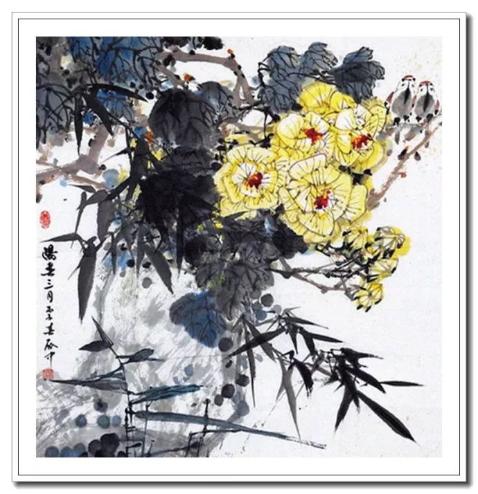 粗犷苍拙--伍启中花鸟动物画