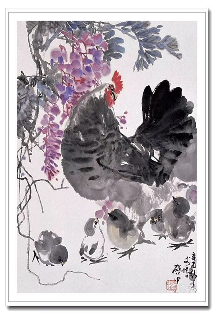 粗犷苍拙--伍启中花鸟动物画