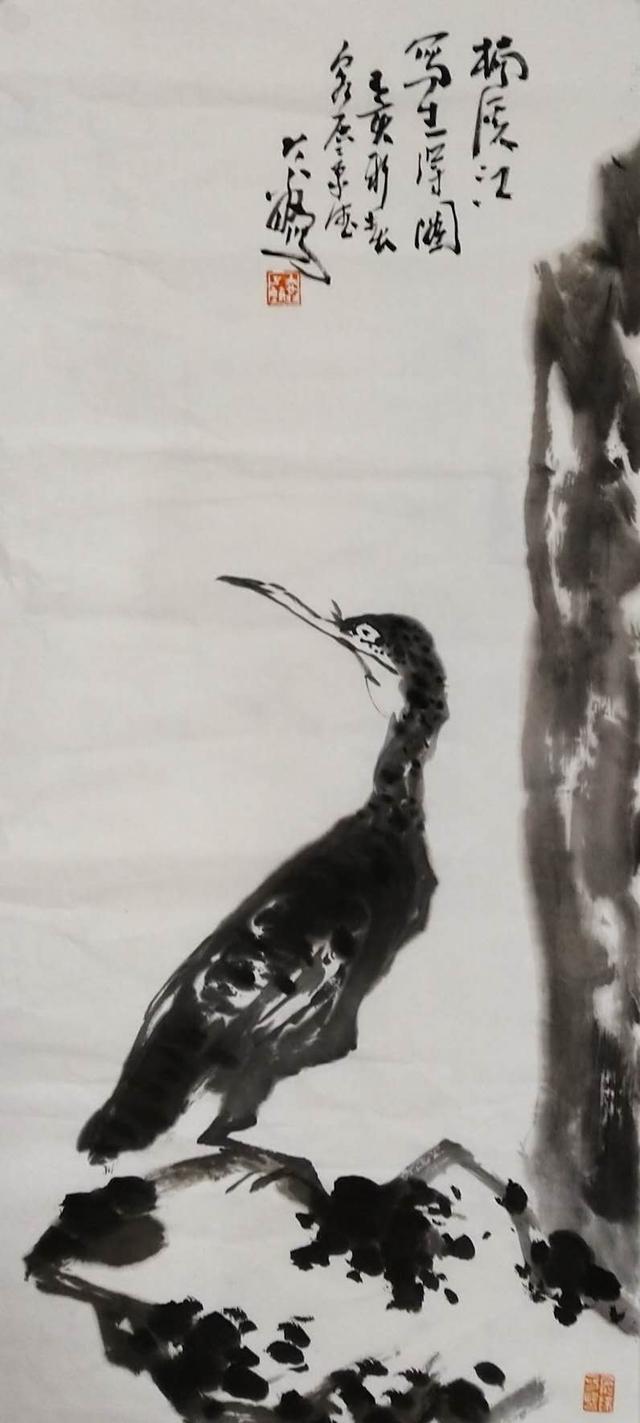 齐白石画虾、徐悲鸿画马,著名画家金大翁花十年时间画八哥