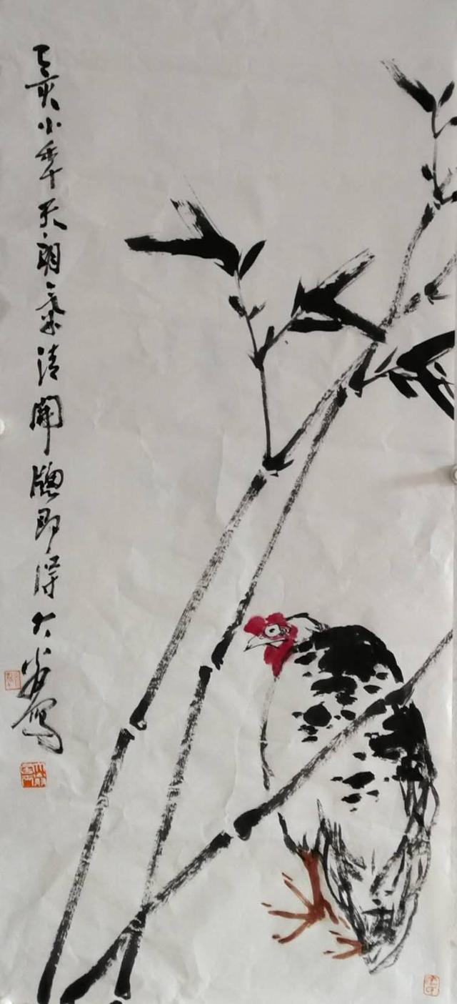 齐白石画虾、徐悲鸿画马,著名画家金大翁花十年时间画八哥