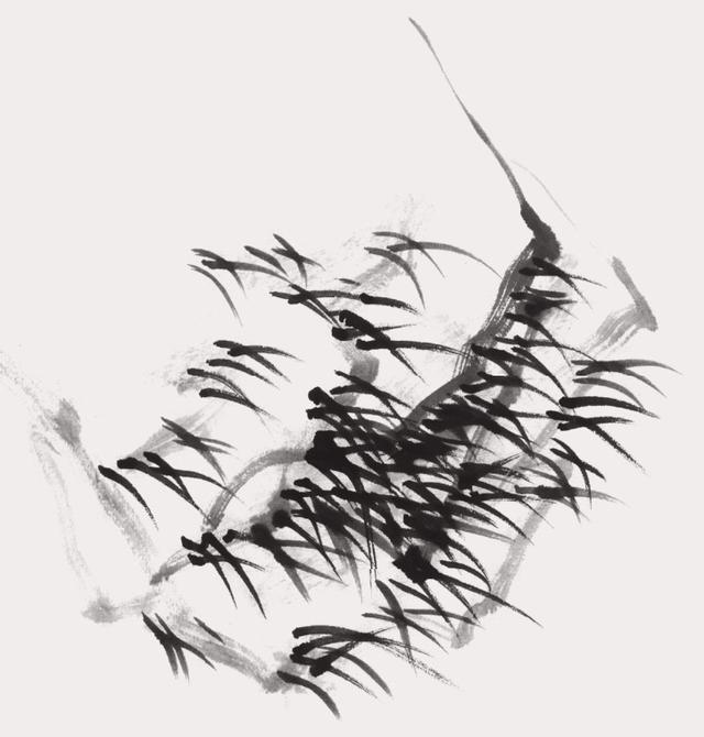 山水画中芦苇、竹、草作为配景这样画更能突显作品质量