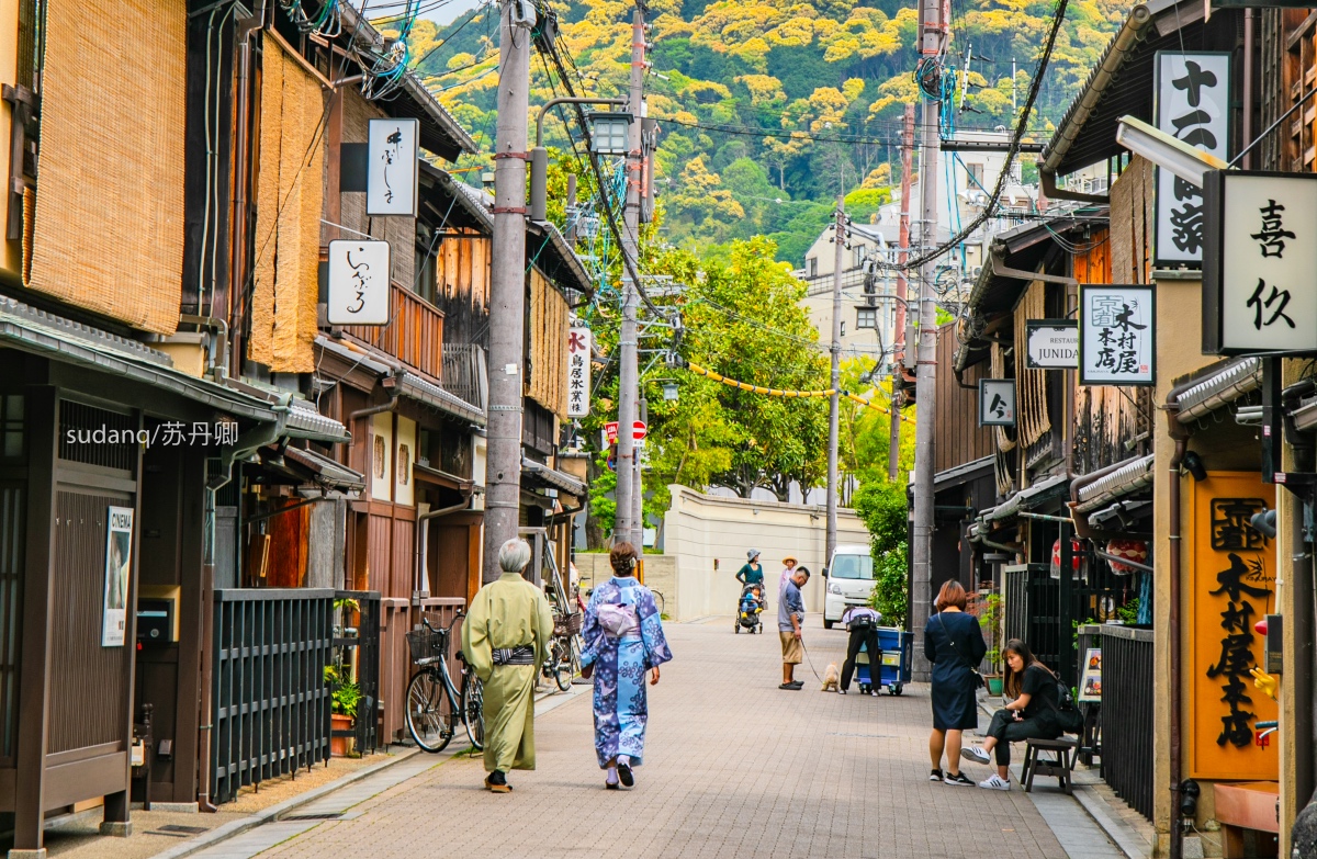 只园:京都最大艺伎区,日本最风情旅游胜地,游客穿和服