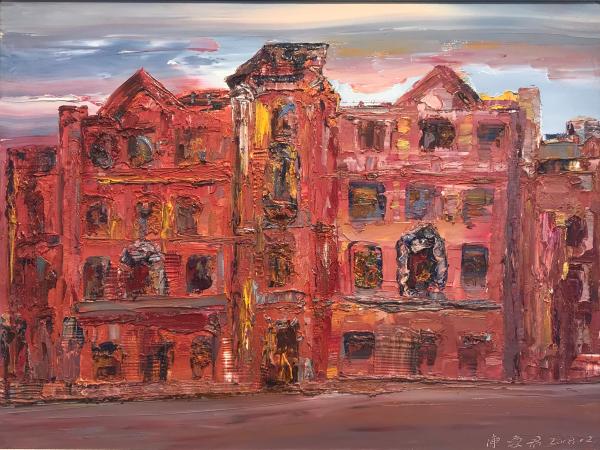在外滩看油画家笔下的上海老建筑，久事美术馆展建筑风景油画