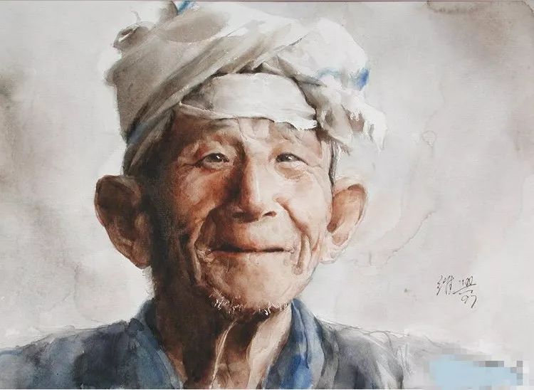 水彩肖像画大师关维兴水彩人物画作品欣赏
