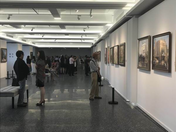 在外滩看油画家笔下的上海老建筑，久事美术馆展建筑风景油画