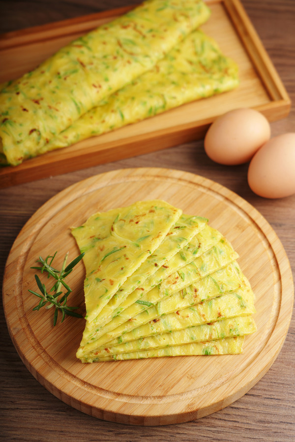 西葫芦早餐饼成品图