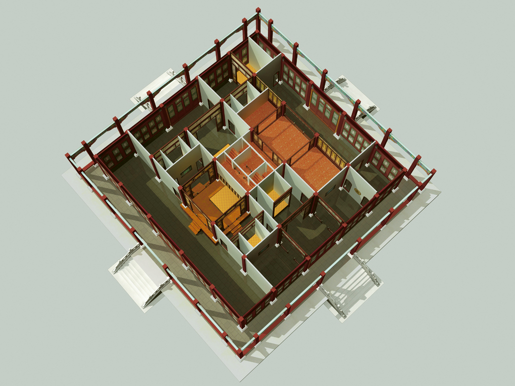 符望阁一层空间结构示意图