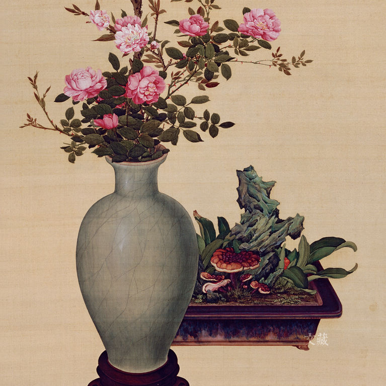 清 张为邦 岁朝图轴 故宫博物院藏