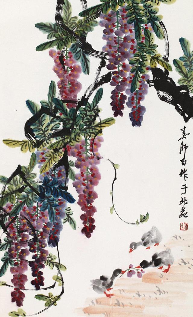 他既是齐白石的徒弟更是义子,画小鸭子一绝-娄师白的故事