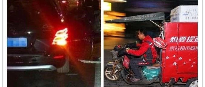 大风吹倒快递车砸伤奔驰，小哥不服被判全责，用“道交法”怒怼交警