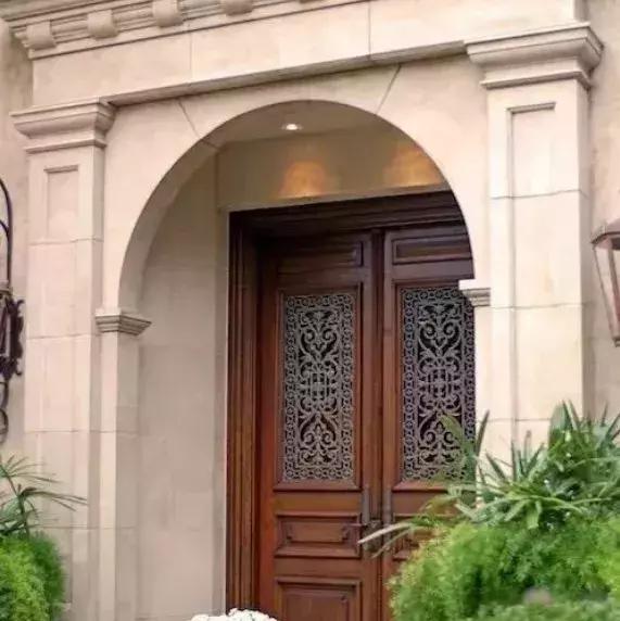 门头设计|好的别墅当然得配上一个天然石材门头