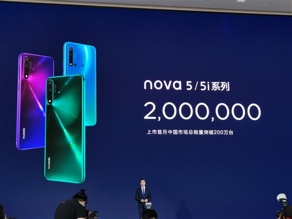 华为nova 5/5i系列爆款：首月销量破200万台