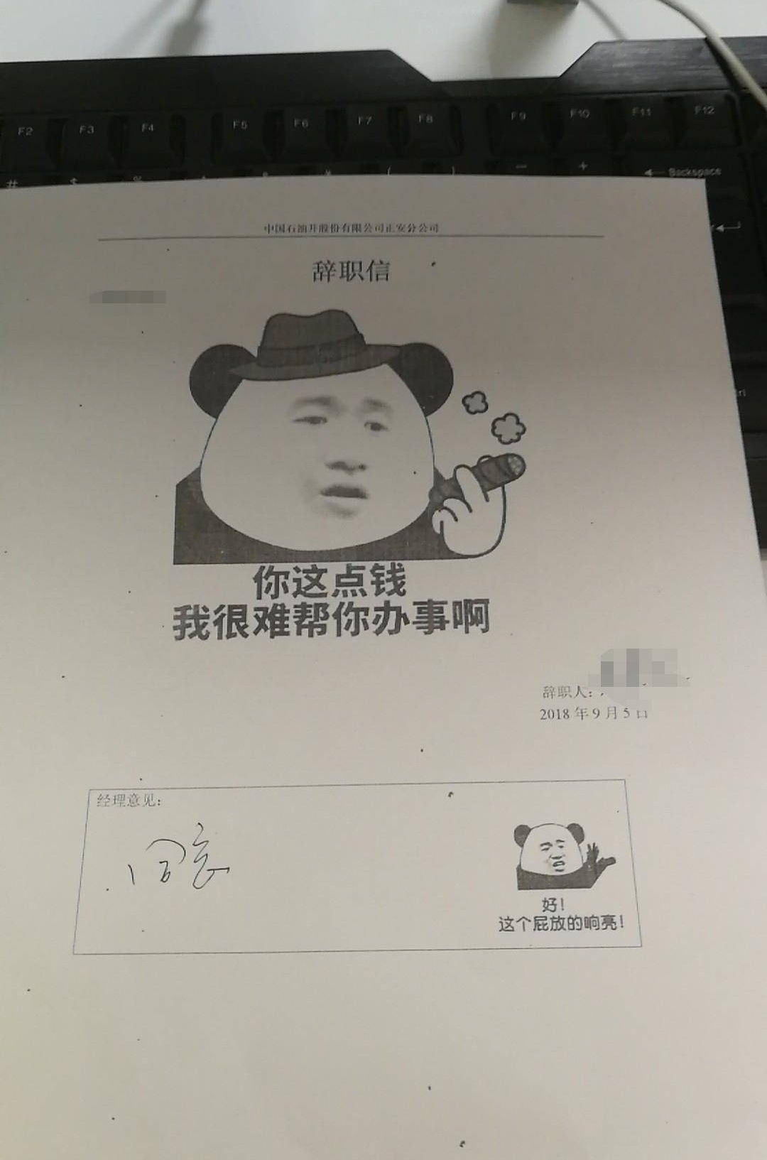 表情包辞职信后续——同意__凤凰网