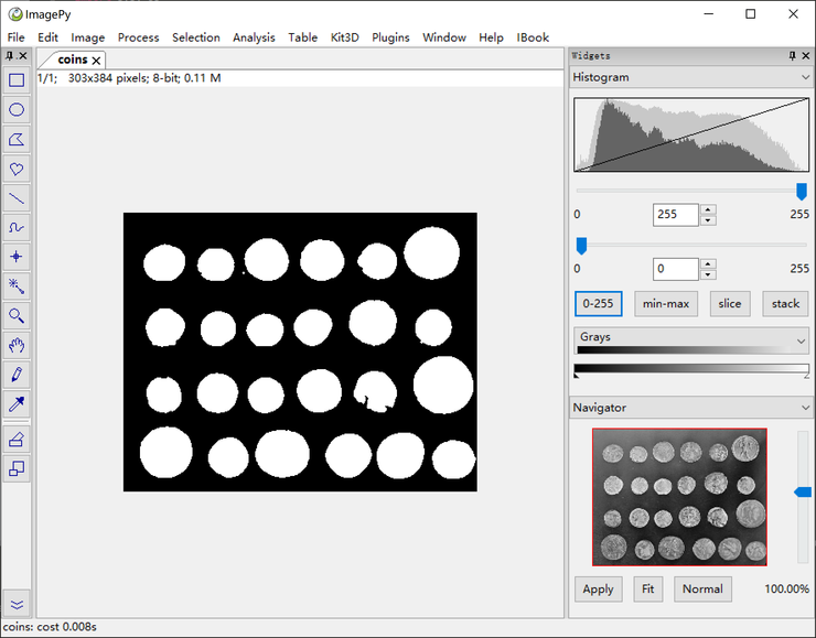 ImagePy——UI界面支持开放插件的Python开源图像处理框架