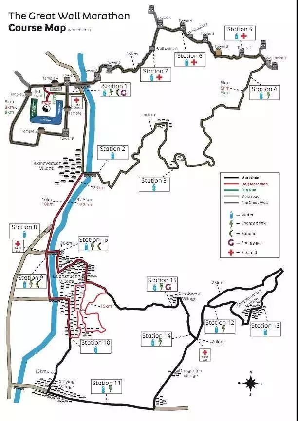 (△路线图) 行程安排 长城国际马拉松