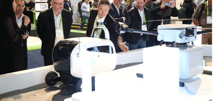 美团首次展现无人配送链条，发布末端配送机器人 | CES 2019