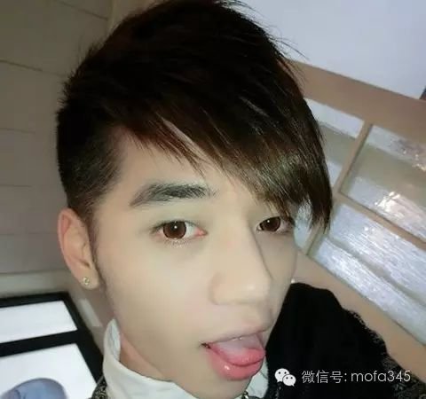 90后发型斜庞克铲青一边发型,时尚漂亮!图片烫发帅气帅哥图片