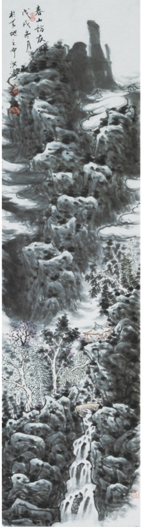 当代著名嵩山画家赵洪涛中国画作品赏析