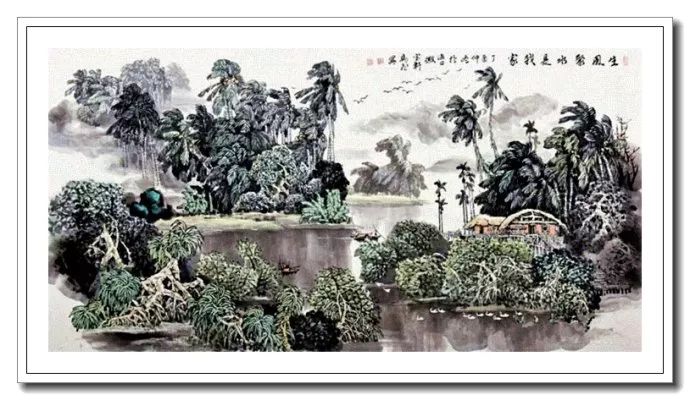 椰风海韵--马飞海南山水画