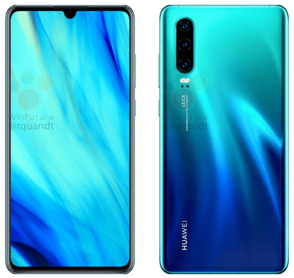 爆料人称华为P30机身顶部和底部采用水平切割:可在桌面直立