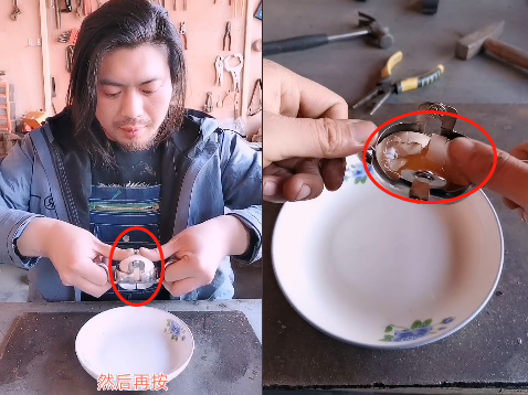 “快手爱迪生”发明掰蛋神器，现场展示，一个动作下去让其懵了