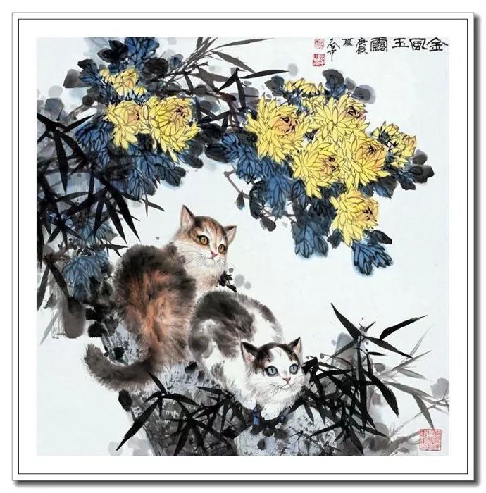 粗犷苍拙--伍启中花鸟动物画
