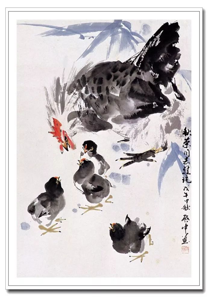 粗犷苍拙--伍启中花鸟动物画