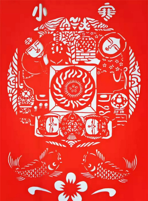 民间剪纸艺术中国非物质文化遗产传承人冯元平《二十四节气图》