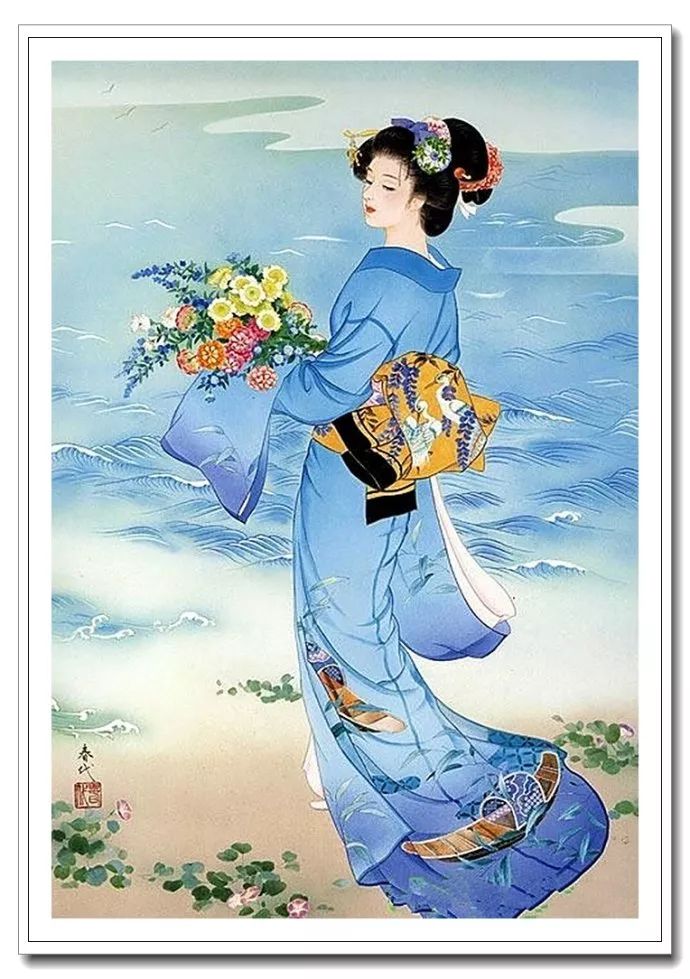 《美人绘》--森田春代日本仕女画 《美人绘》--日本画家森田春代日本仕女画作品赏析