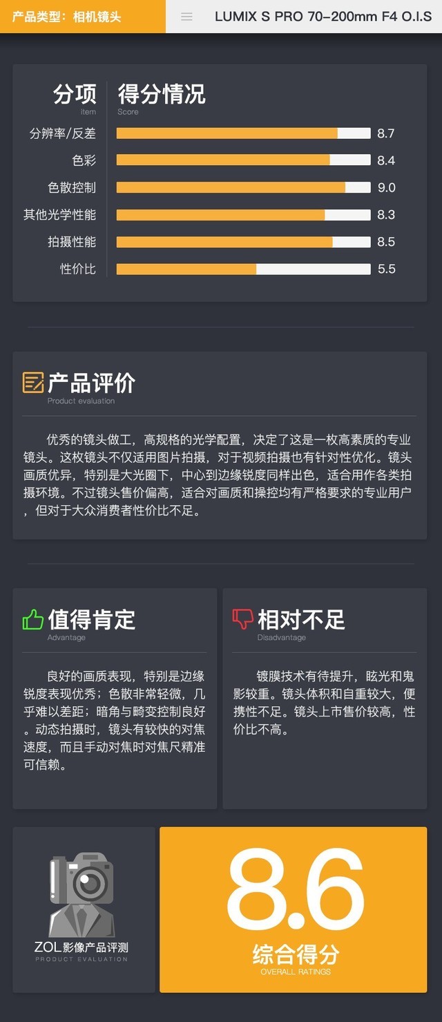 售价11398元松下70-200mm f/4镜头评测