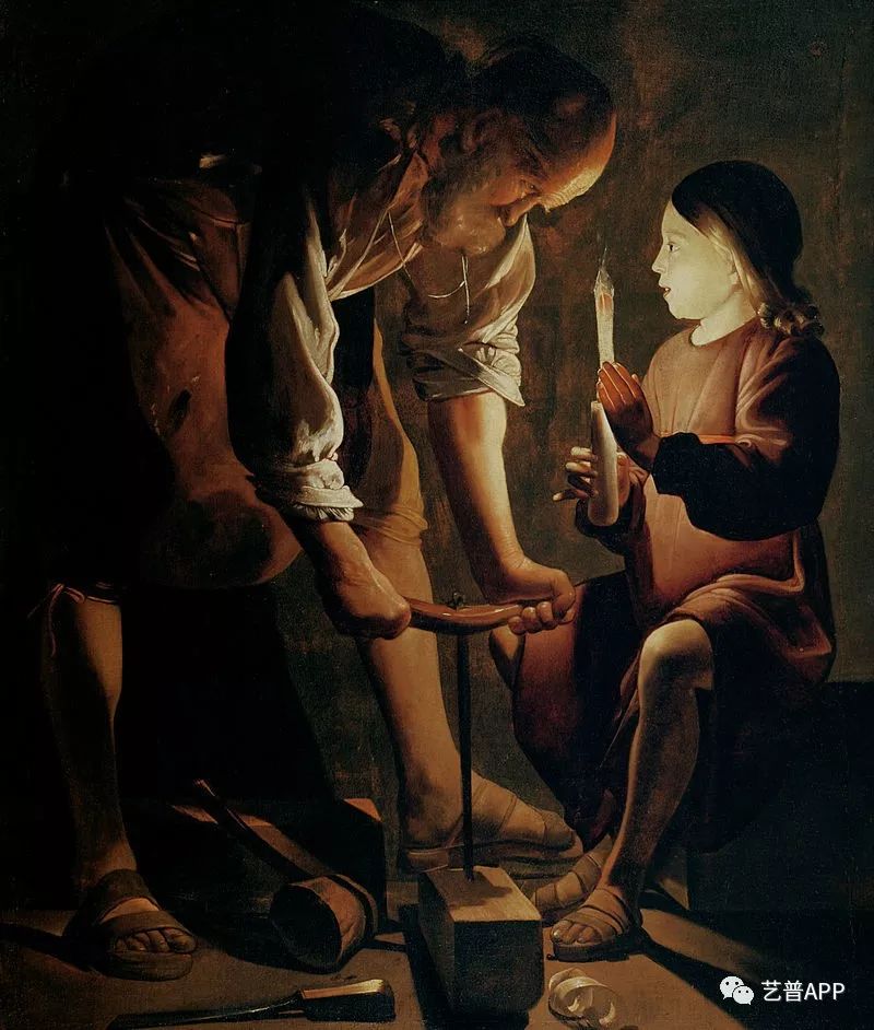 名画与圣经22烛光画家拉图尔的木匠约瑟与童年耶稣
