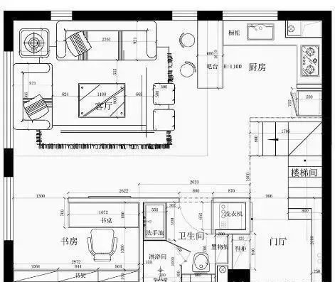 45平loft小公寓层高4.3米,利用半箱体楼梯设计储物衣柜!