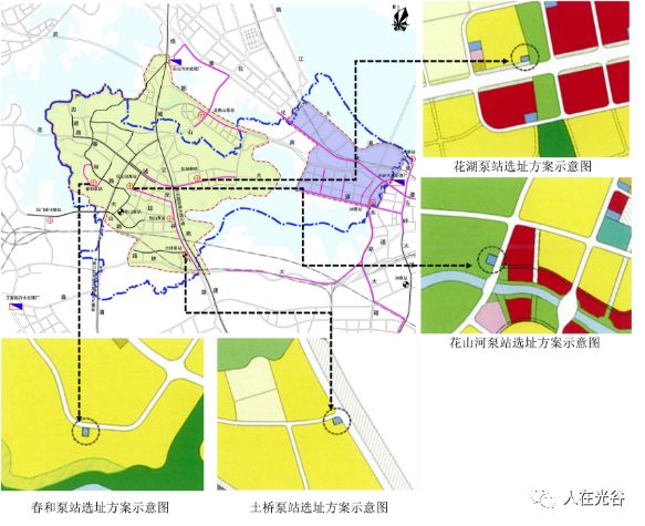 花城大道(土吴路~规划八号路,花山污水收集系统污水提升泵站,三环线