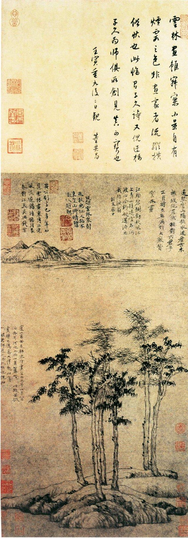 中艺汇赏名画:他的画是"雅"的象征-来欣赏倪云林作品吧