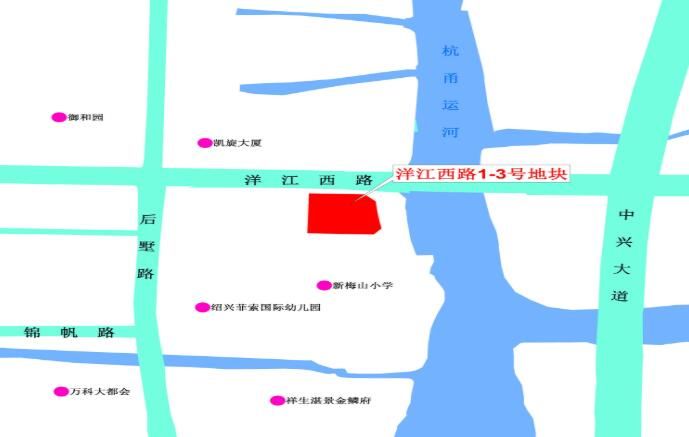 镜湖洋江路1-3号地块成功出让,年底前完成地下工程,为地铁2号线让路