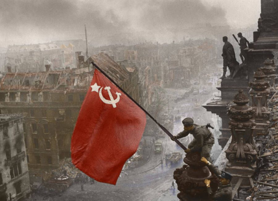 二战时期苏德交战老照片,战况相当惨烈,苏联取得胜利