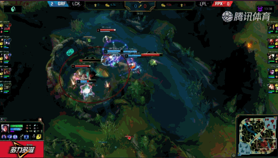 gif回顾洲际赛:doinb潘森抓哭下路 李哥妮蔻两度完美r