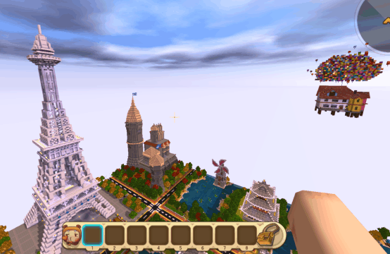 迷你世界:玩家制作城市地图,不仅有埃菲尔铁塔还有图片