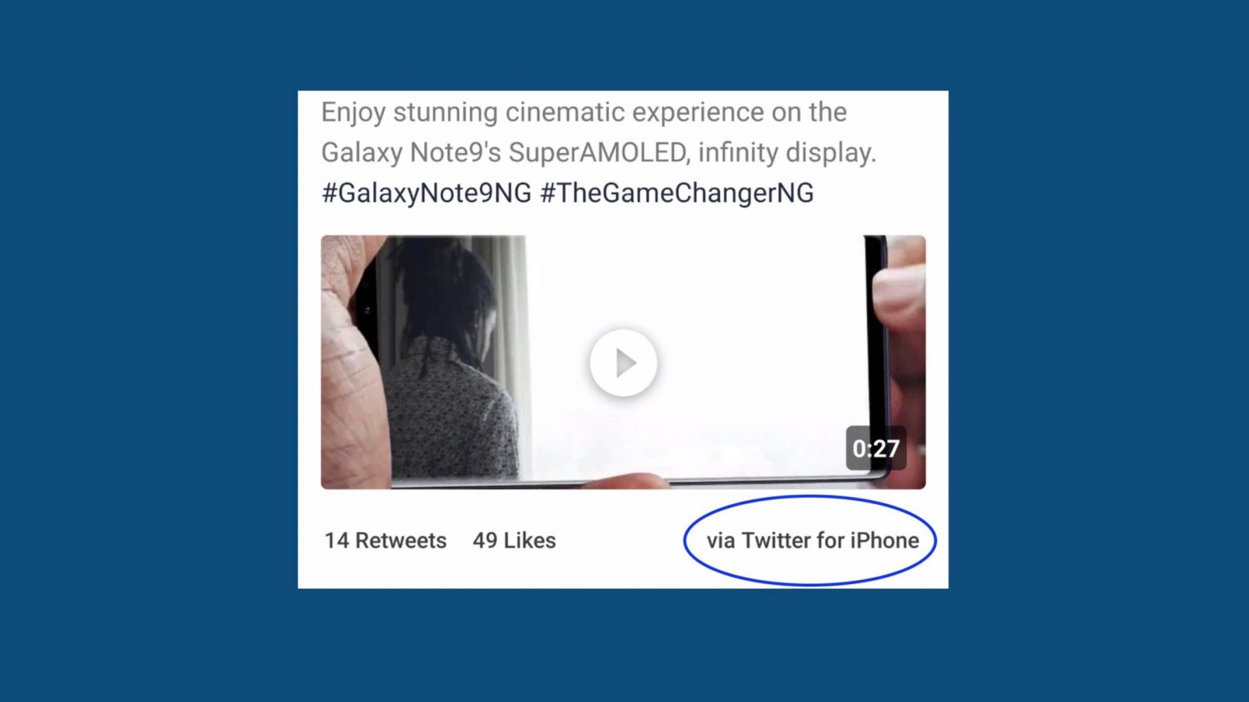 又有乌龙：三星用iPhone发布Note 9宣传广告